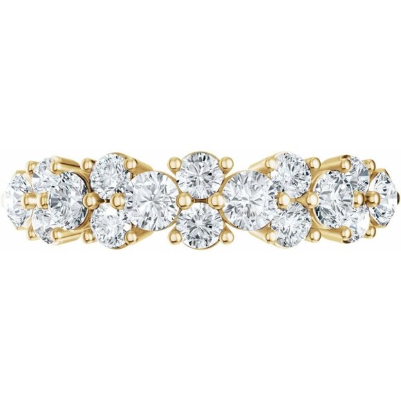 14K Yellow Gold 1 CTW Lab-Grown Diamond Anniversary Band – Solid Gold